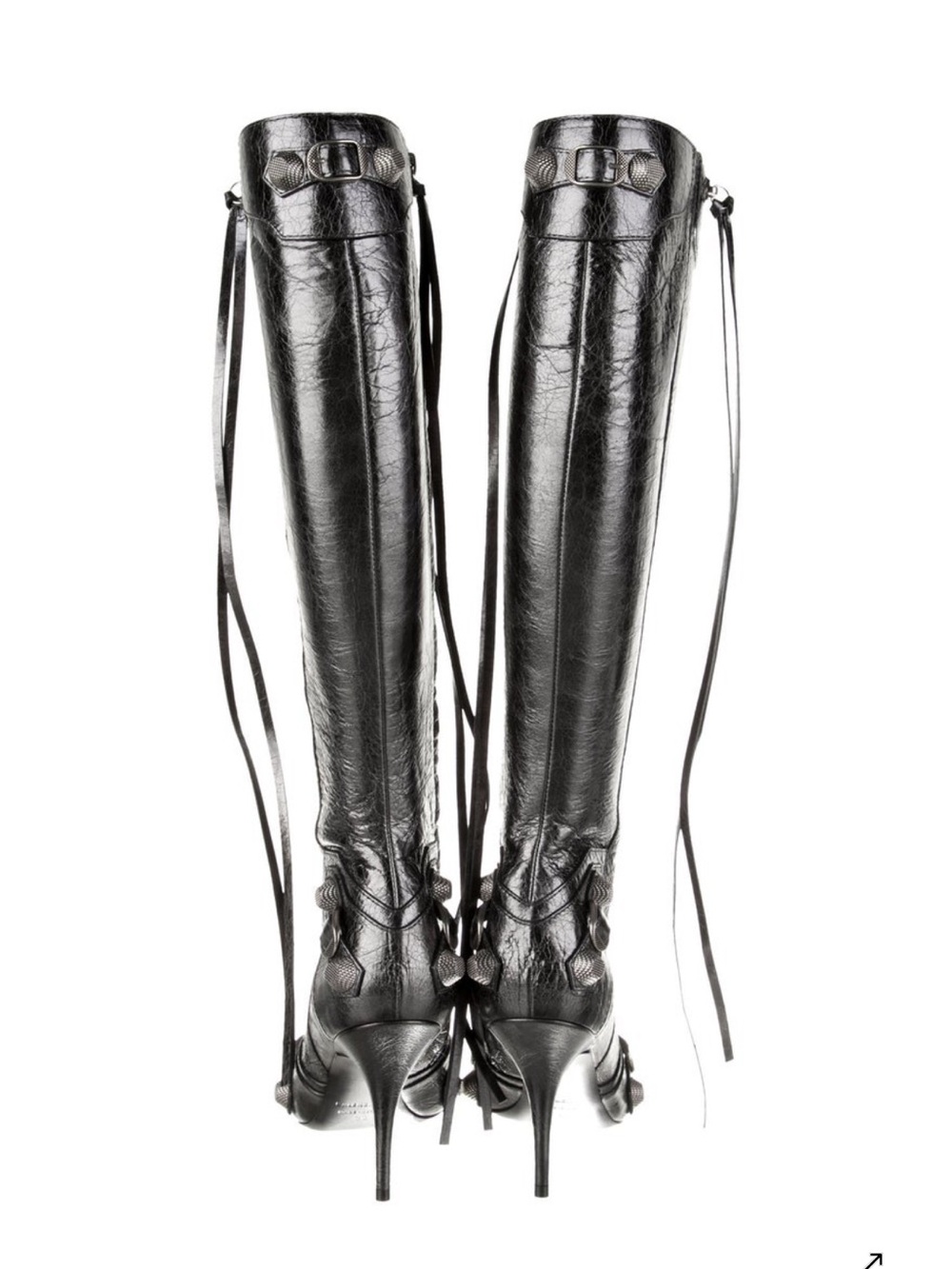 Balenciaga Metallic Cagole lambskin Leather boots